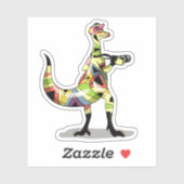 Illustratie van een fotograaf van Iguanodon. Sticker (Vel)