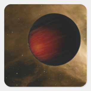 Illustratie van een hot Jupiter genaamd HD 149026b Vierkante Sticker