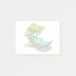Illustratie van een Iguanodon zonnebaden. Post-it® Notes
