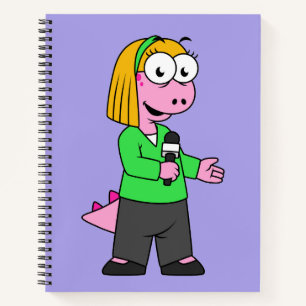 Illustratie van een journalist van Allosaurus News Notitieboek