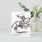 Illustratie van een Knight Templar Briefkaart (Staand voorkant)