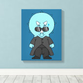 Illustratie van een matrix triceratops. canvas afdruk (Insitu (Houten vloer))