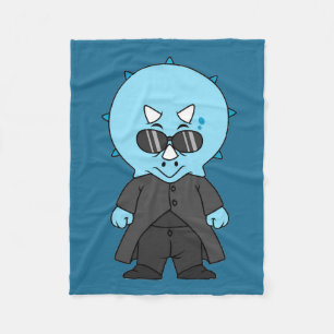 Illustratie van een matrix triceratops. fleece deken