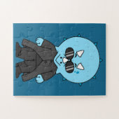 Illustratie van een matrix triceratops. legpuzzel (Horizontaal)