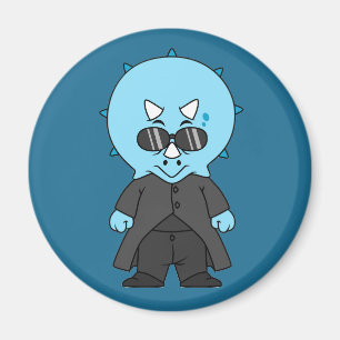 Illustratie van een matrix triceratops. magneet