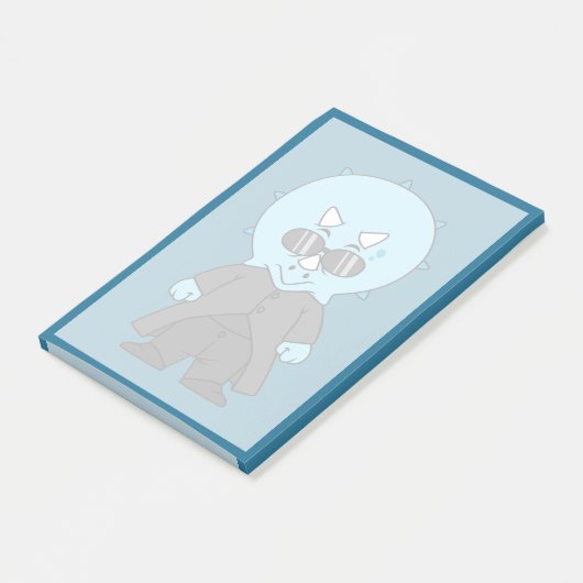 Illustratie van een matrix triceratops. post-it® notes (Schuin)