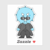 Illustratie van een matrix triceratops. sticker (Vel)