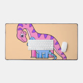 Illustratie van een moeder en kind Brachiosaurus. Bureaumat (Keyboard & Muis)