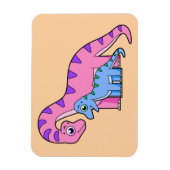 Illustratie van een moeder en kind Brachiosaurus. Magneet (Verticaal)