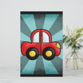 Illustratie van een Oldtimer – Klassieke Auto Kuns Briefpapier (Staand voorkant)