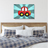 Illustratie van een Oldtimer – Klassieke Auto Kuns Canvas Afdruk (Insitu (Slaapkamer))
