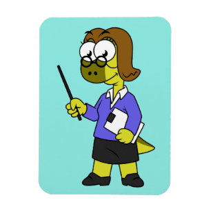 Illustratie van een Pachycephalosaurus leraar. Magneet