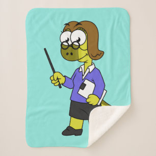 Illustratie van een Pachycephalosaurus leraar. Sherpa Deken