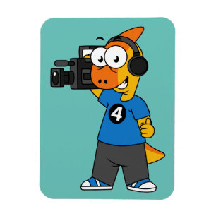 Illustratie van een parasaurolophus camera operato magneet