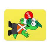 Illustratie van een parasaurolophus verkeersregela magneet (Horizontaal)