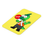 Illustratie van een parasaurolophus verkeersregela magneet (Linkerzijde)