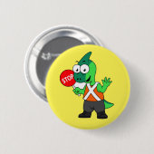 Illustratie van een parasaurolophus verkeersregela ronde button 5,7 cm (Voorkant /achterkant)