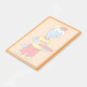 Illustratie van een persoon die brontosaurus heeft post-it® notes (Schuin)