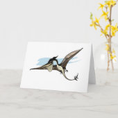 Illustratie van een Pteranodon dinosaurus. Kaart (Gele Bloem)
