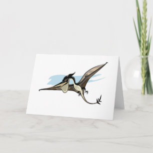 Illustratie van een Pteranodon dinosaurus. Kaart