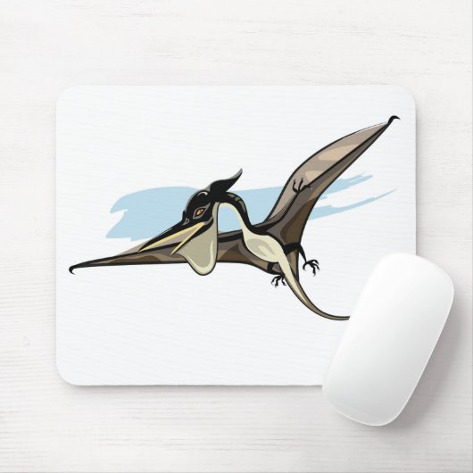Illustratie van een Pteranodon dinosaurus. Muismat (Met muis)