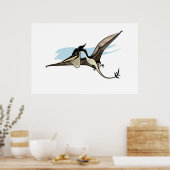 Illustratie van een Pteranodon dinosaurus. Poster (Keuken)