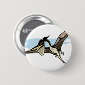 Illustratie van een Pteranodon dinosaurus. Ronde Button 5,7 Cm (Voorkant /achterkant)