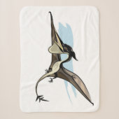 Illustratie van een Pteranodon dinosaurus. Sherpa Deken (Voorkant)