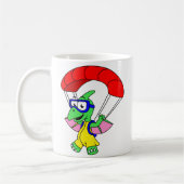 Illustratie van een pterodactylparachute. koffiemok (Links)