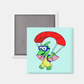 Illustratie van een pterodactylparachute. magneet (Voorkant / Achterkant)
