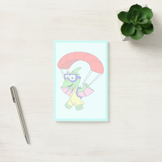 Illustratie van een pterodactylparachute. post-it® notes (Kantoor)