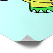 Illustratie van een pterodactylparachute. poster (Hoek)