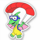 Illustratie van een pterodactylparachute. sticker (Voorkant)