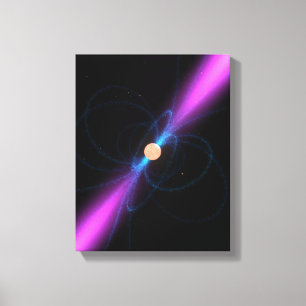 Illustratie van een pulsar canvas afdruk