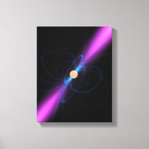 Illustratie van een pulsar canvas afdruk
