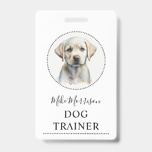 Illustratie van een puppy honden trainer badge