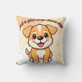 Illustratie van een puppy werpkussen kussen