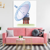Illustratie van een radiotelescoop canvas afdruk (Insitu (Woonkamer))