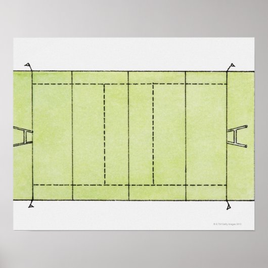 Illustratie van een rugbytoon poster (Voorkant)