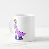 Illustratie van een schaatsende Tyrannosaurus rex. Koffiemok (Voorkant links)