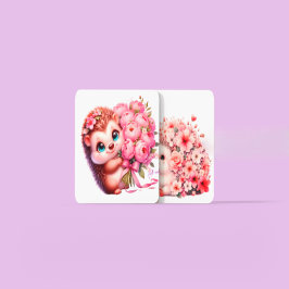 Illustratie van een schattig romantisch bloemendue glazen onderzetter