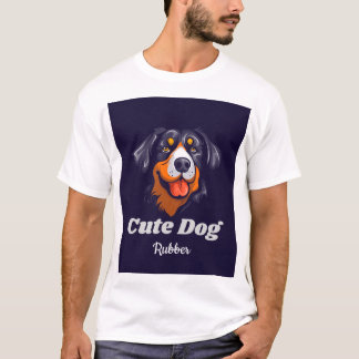Illustratie van een schattige Berner Sennenhond - T-shirt