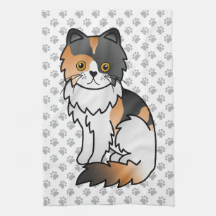 Illustratie van een schattige cartoon cavia Perzis Theedoek