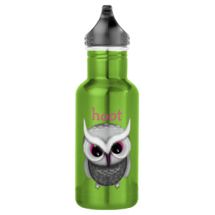Illustratie van een schattige gevlekte uil Hoot Waterfles