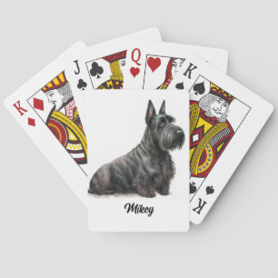 Illustratie van een schattige hond - Schotse Terri Pokerkaarten