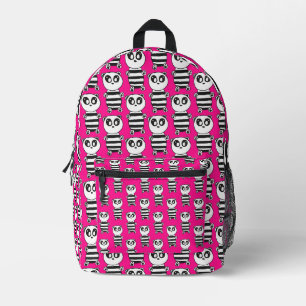 Illustratie van een schattige panda bedrukte rugzak