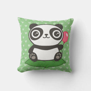Illustratie van een schattige panda kussen