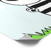 Illustratie van een schattige panda poster (Hoek)