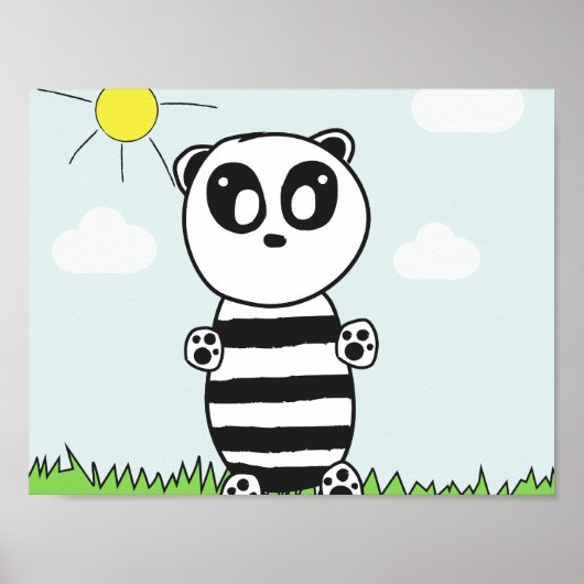Illustratie van een schattige panda poster (Voorkant)