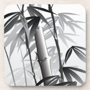 Illustratie van een schilderij met oosterse stijl bier onderzetter